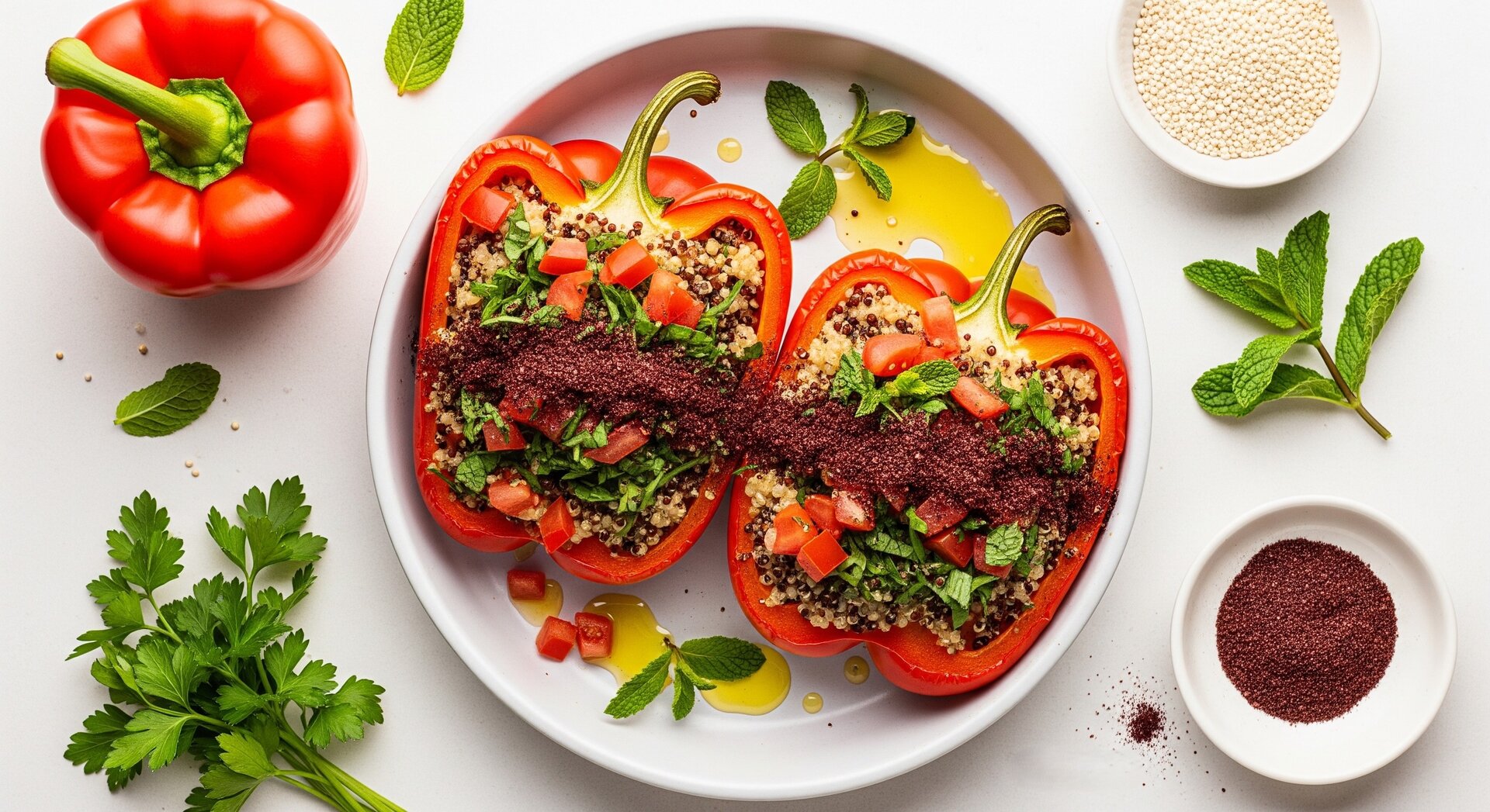 Mediterrane Gevulde Paprika met Quinoa