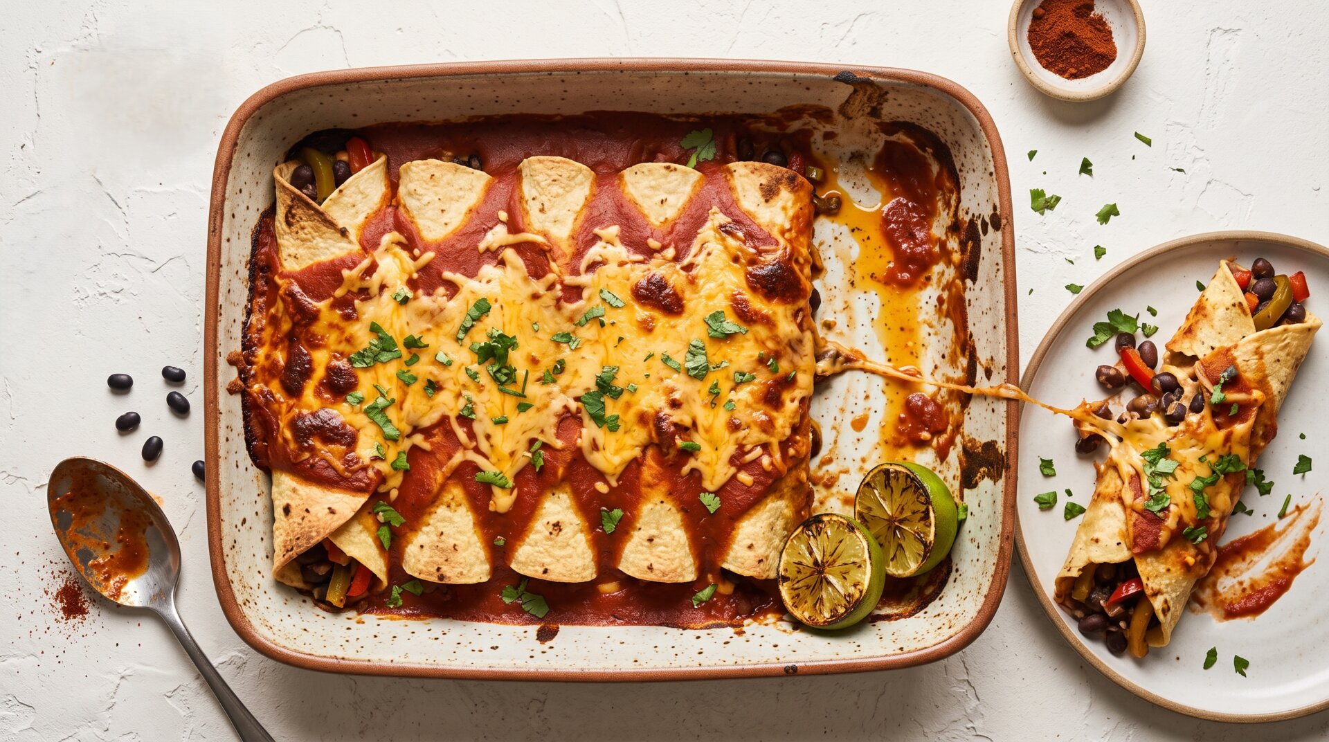 Mexicaanse Enchiladas met Zwarte Bonen