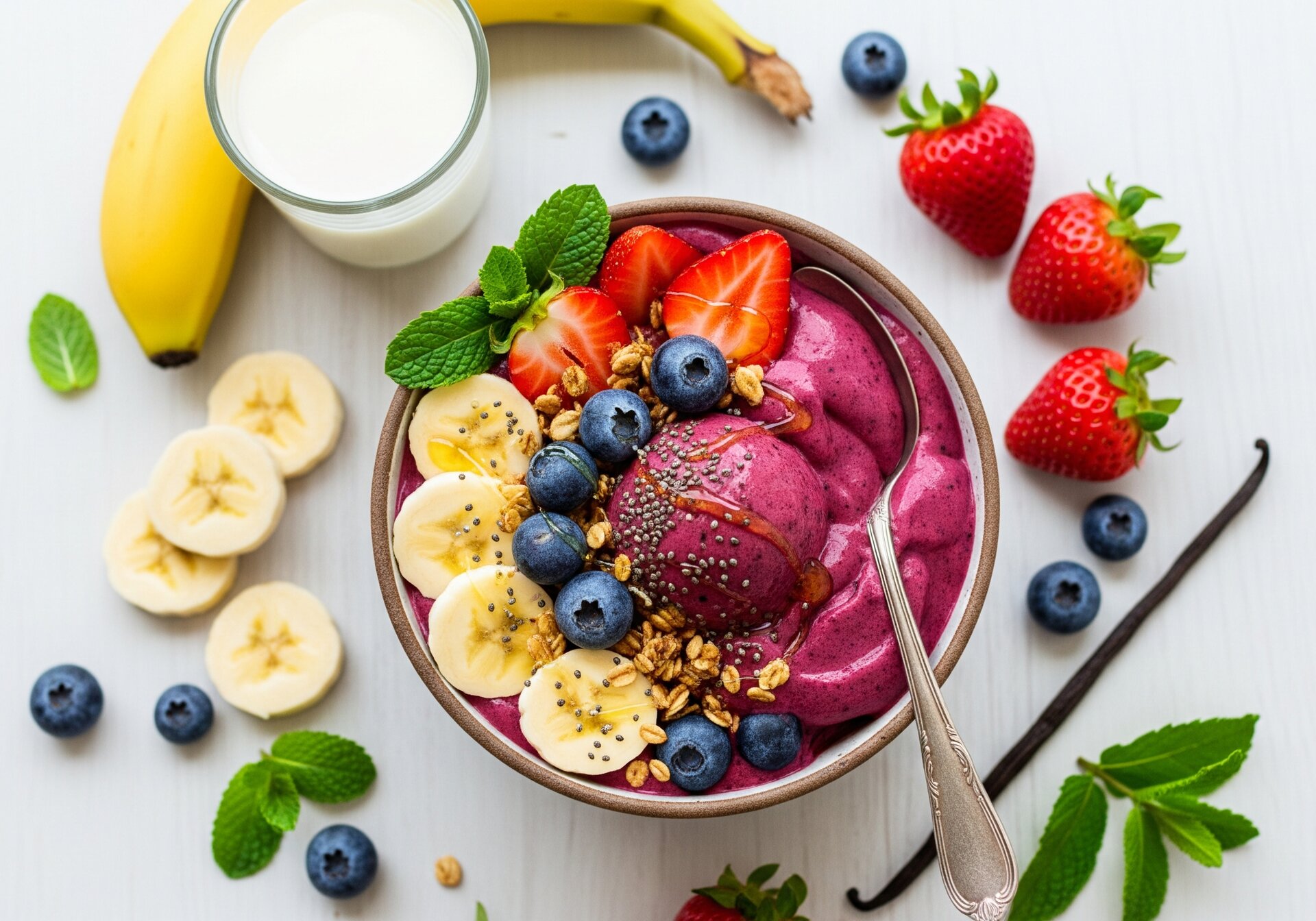 Banaan-Bessen Nice Cream