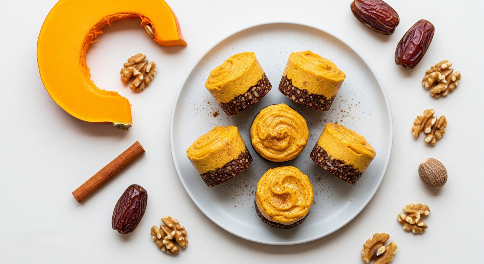 Pompoentaart-Bites zonder Oven