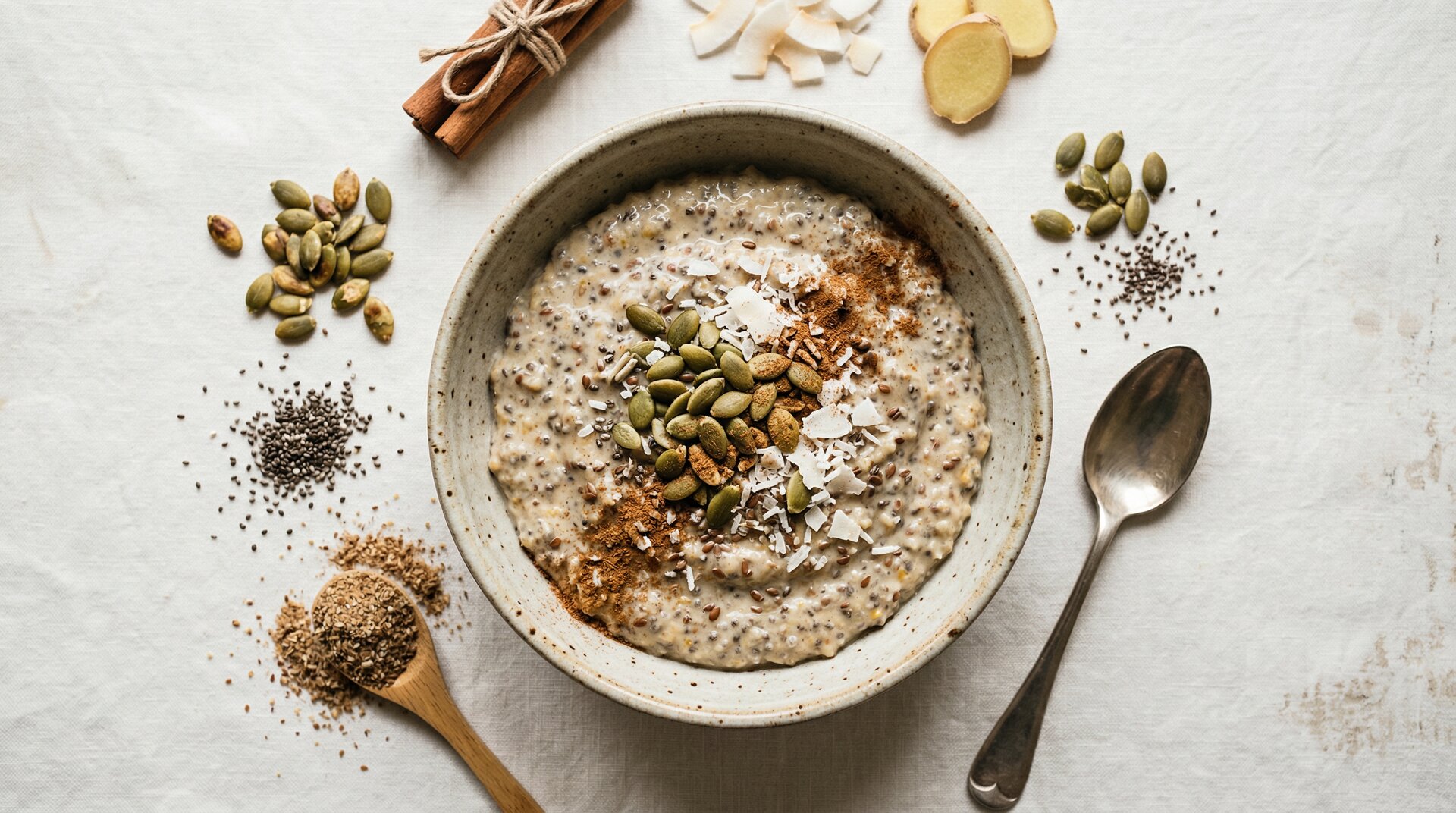 Pompoenpit-Kokos Porridge (Keto)