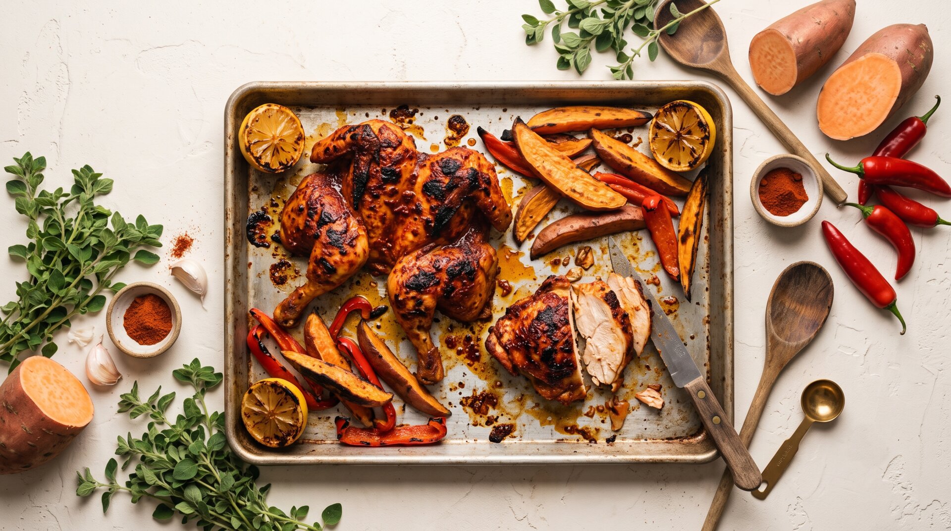 Portugese Piri-Piri Kip met Zoete Aardappel