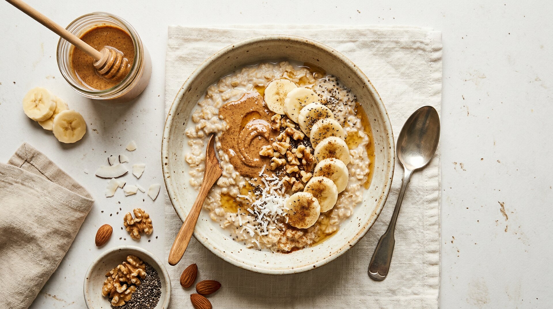 Power Overnight Oats met Amandelboter & Kokos