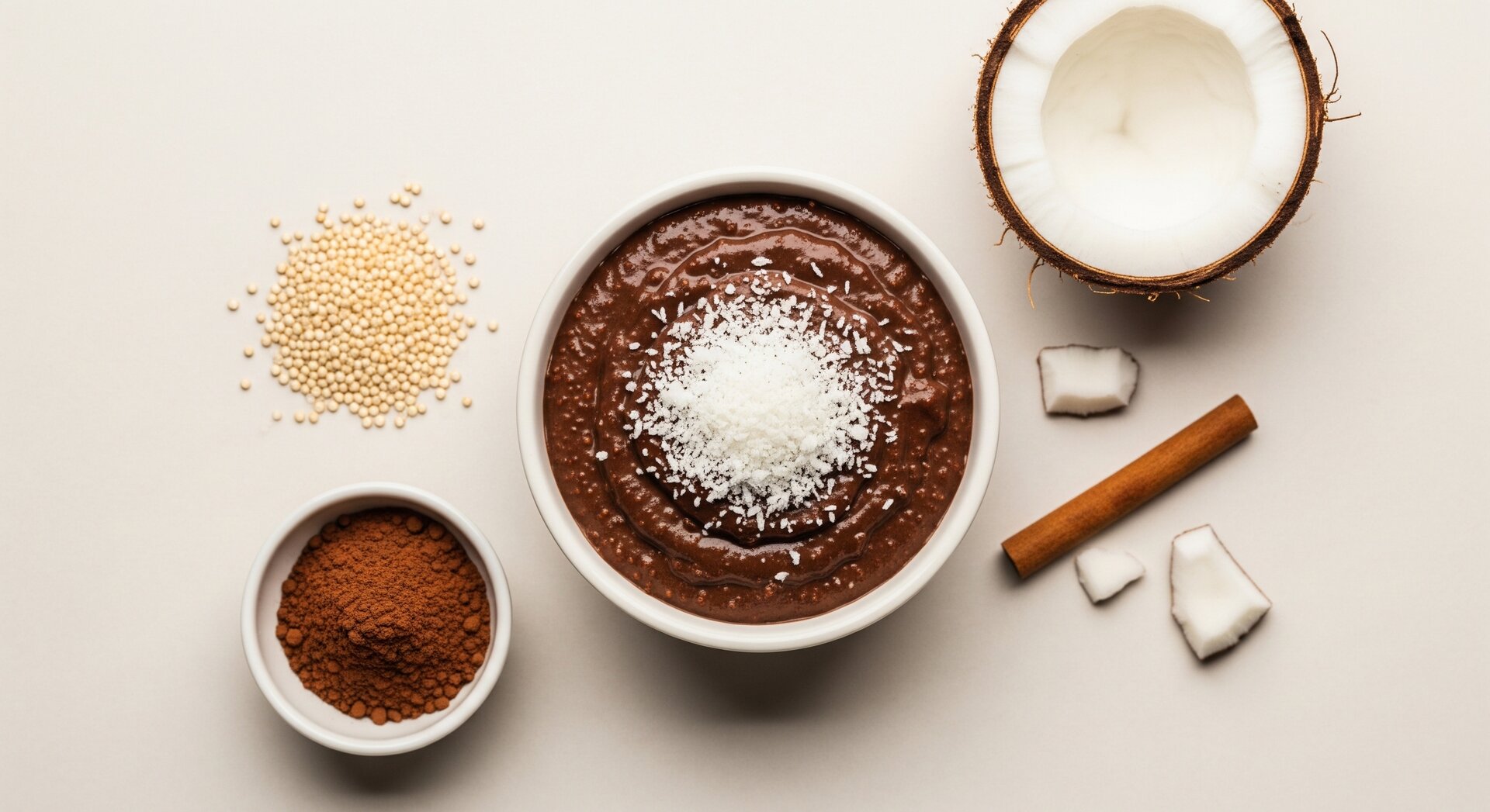 Quinoa-Chocoladepudding met Kokos