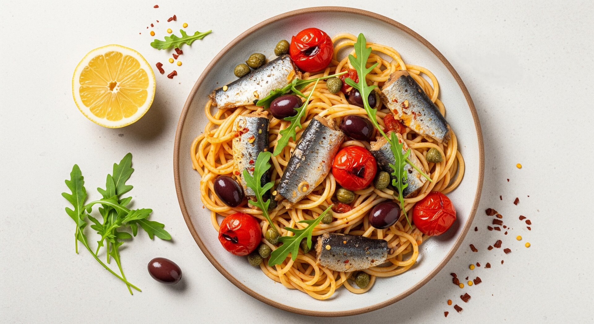 Sardine Pasta Mediterraneo