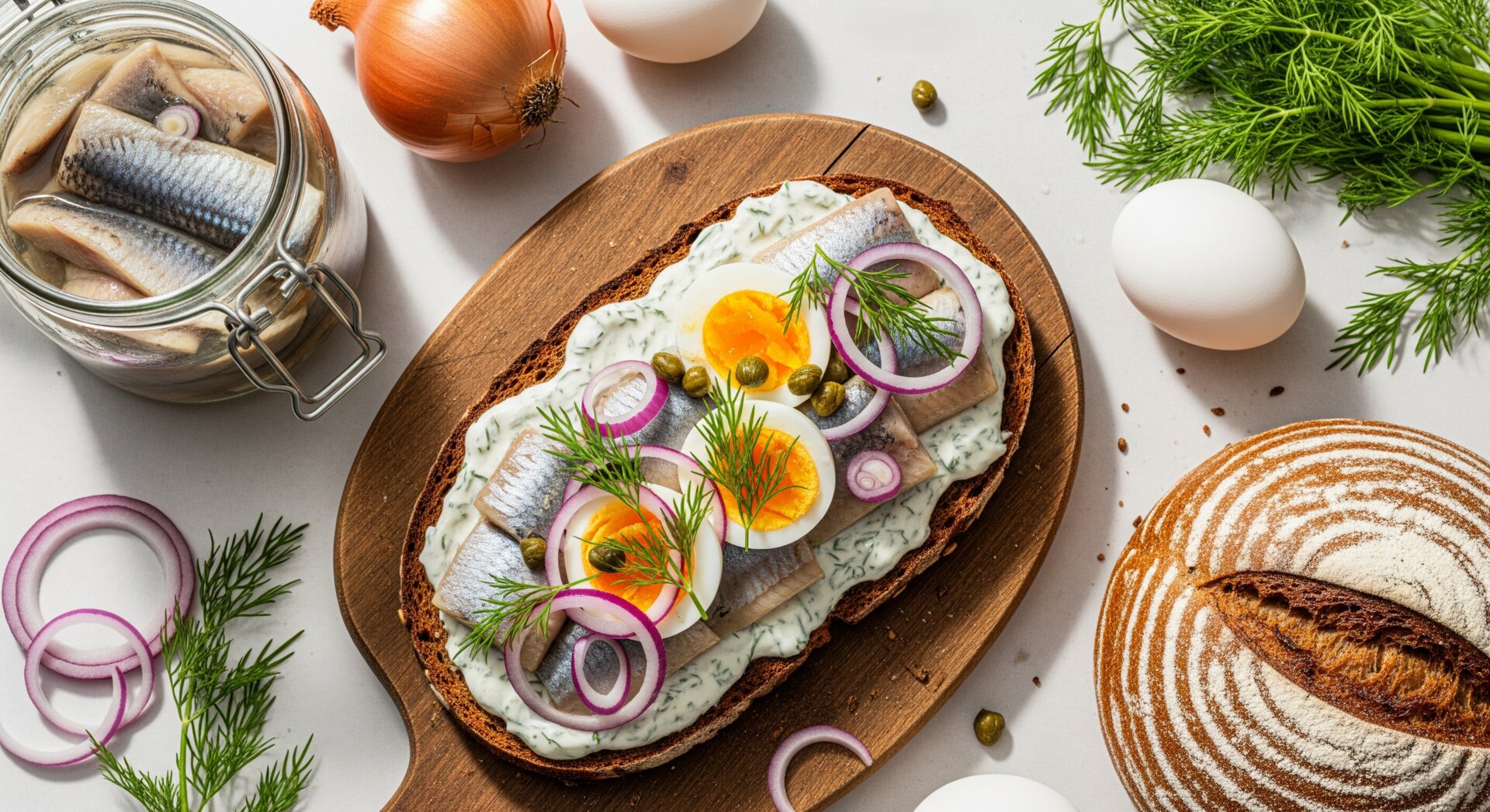 Scandinavische Haring met Roggebrood