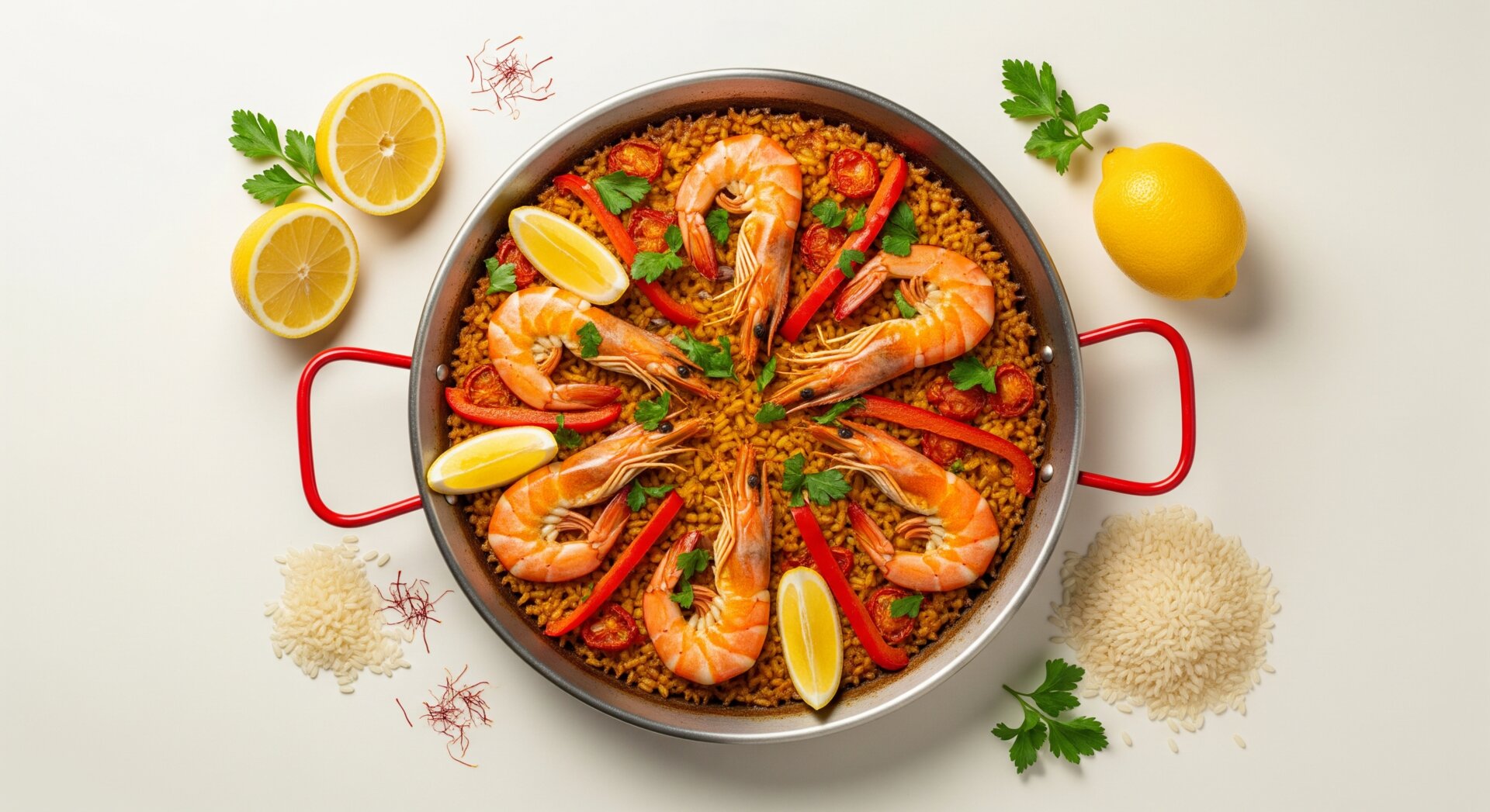 Spaanse Paella met Garnalen
