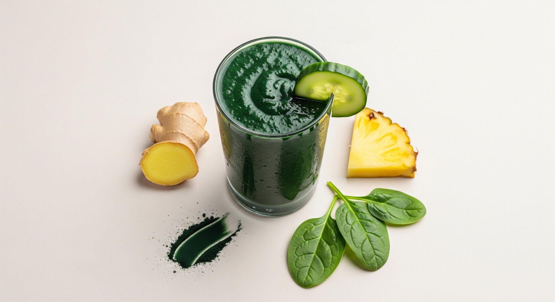 Spirulina Groene Smoothie met Gember