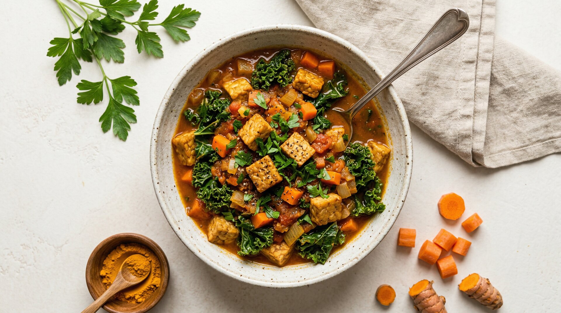 Tempeh-Boerenkool Stoofpot