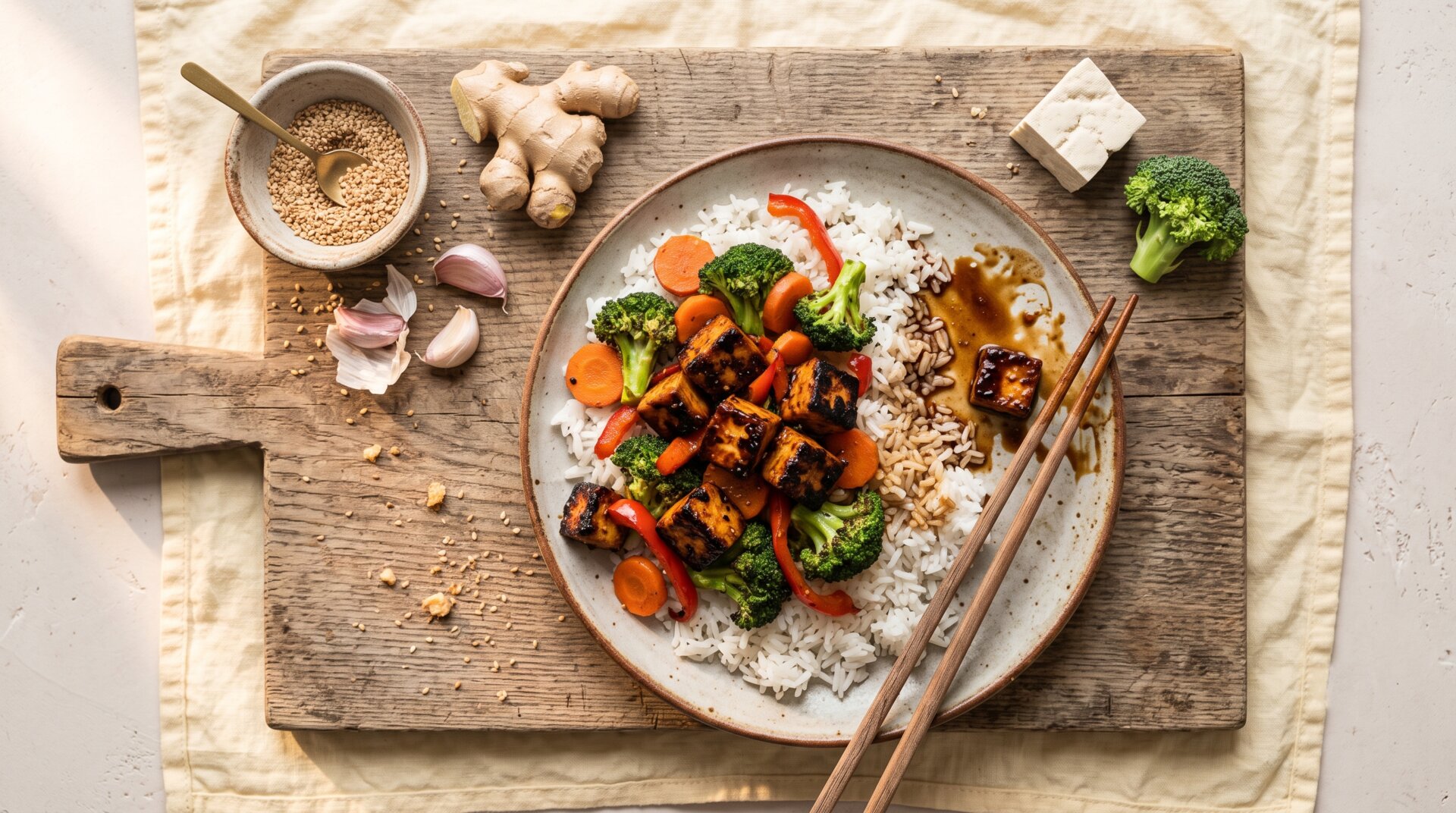 Tofu Teriyaki met Groenten