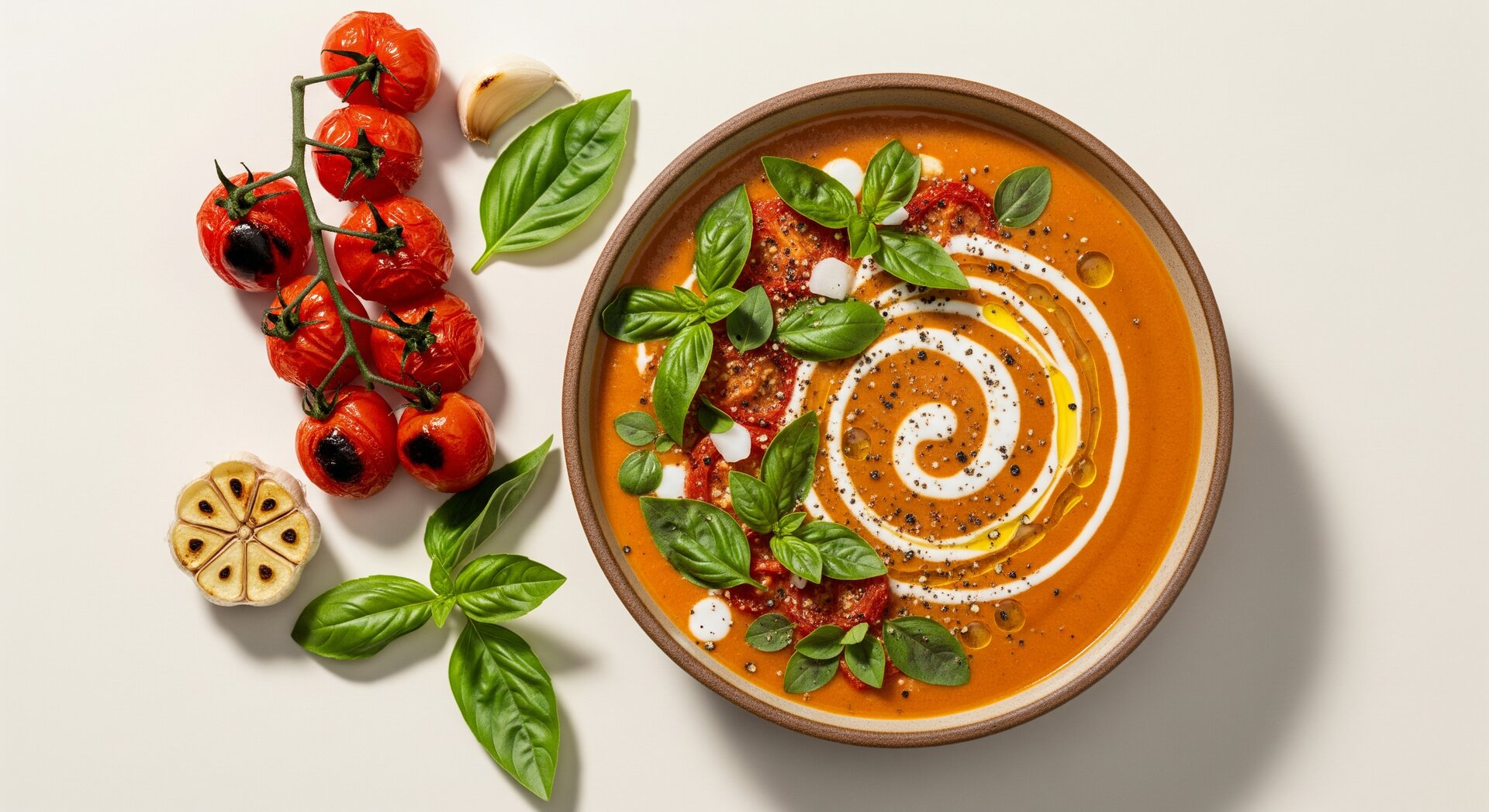 Tomatensoep met Basilicum