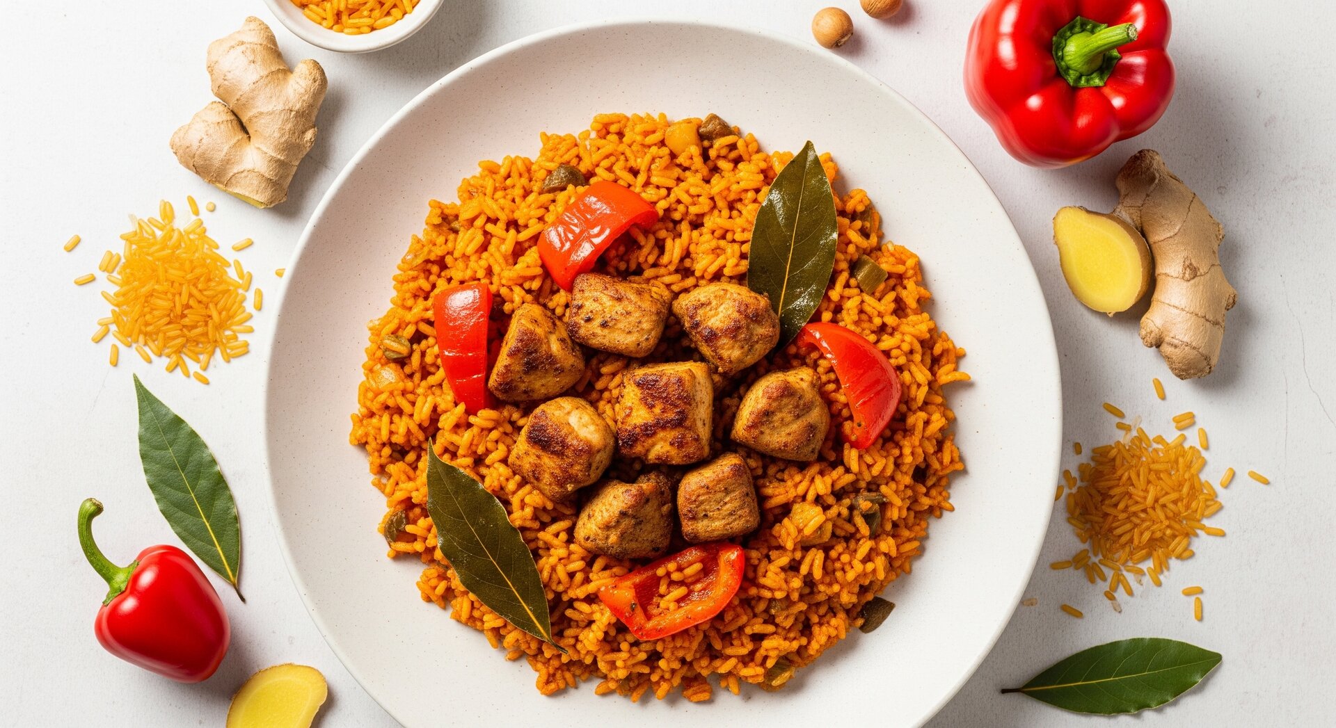 West-Afrikaanse Jollof Rijst met Kip