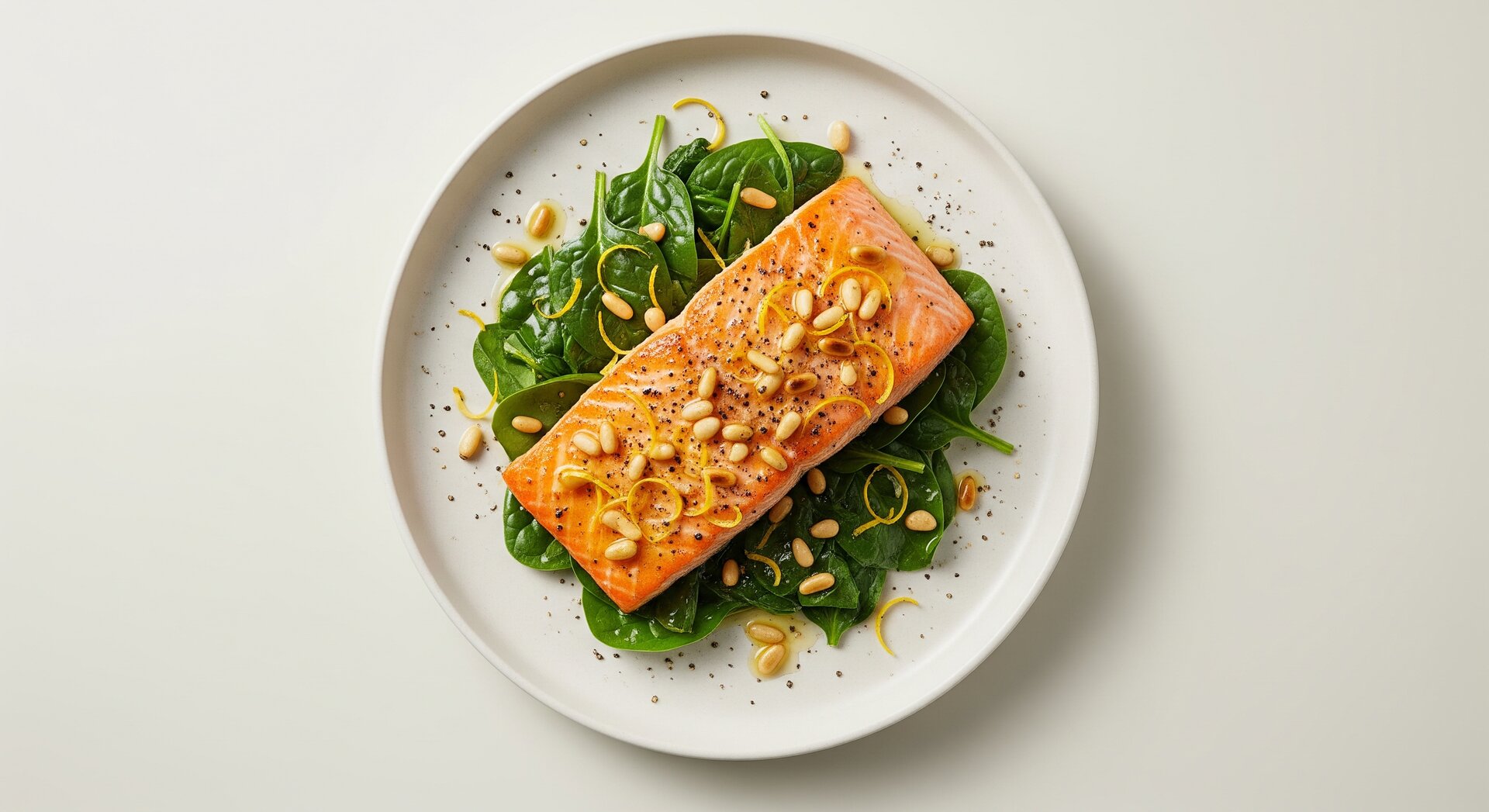Zalm met Spinazie en Citroen